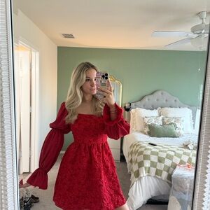 Red Longsleeve Dress
